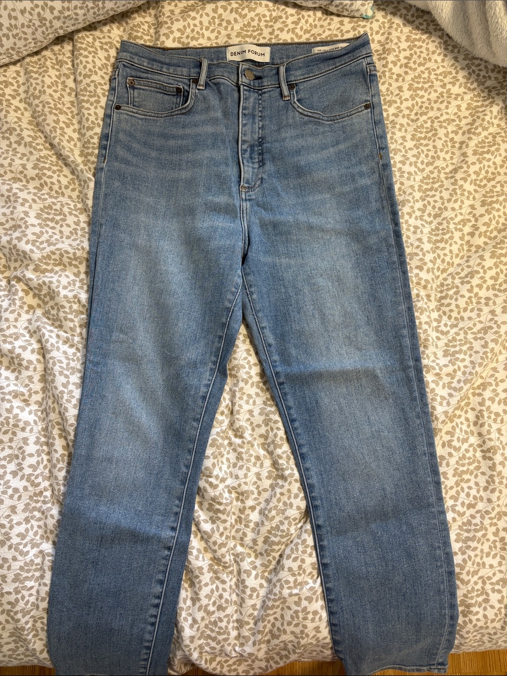 Denim Forum Light Blue Slim Straight Jeans